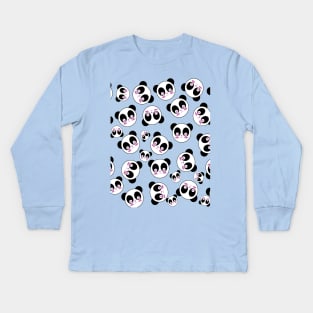 Kawaii Cute Panda Pattern Kids Long Sleeve T-Shirt